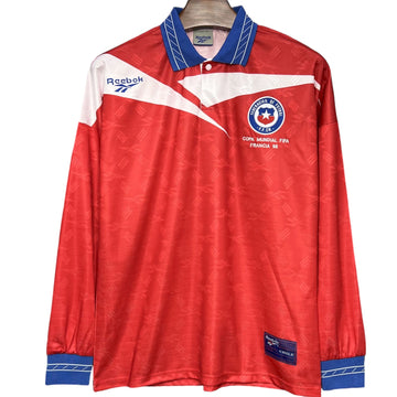 Camiseta Chile 1998 Titel Manga Larga