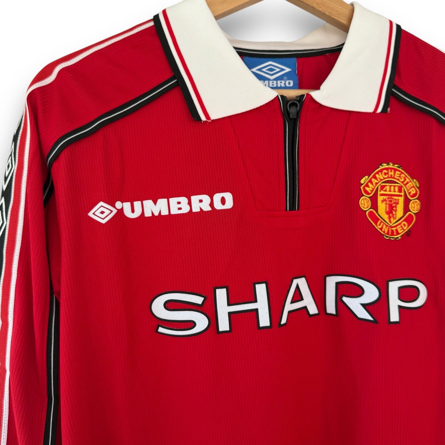 Camiseta Manchester United 1998-1999 Titular Manga Larga