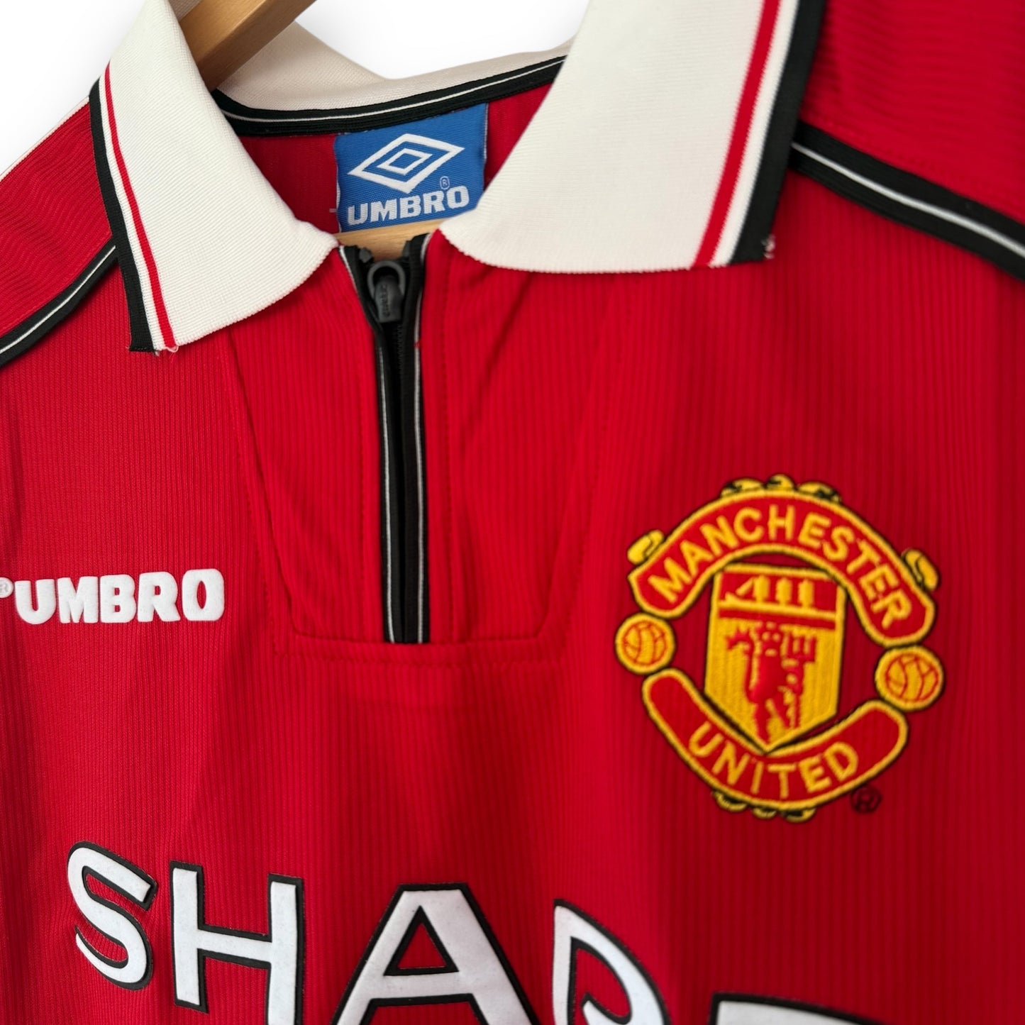 Camiseta Manchester United 1998-1999 Titular Manga Larga