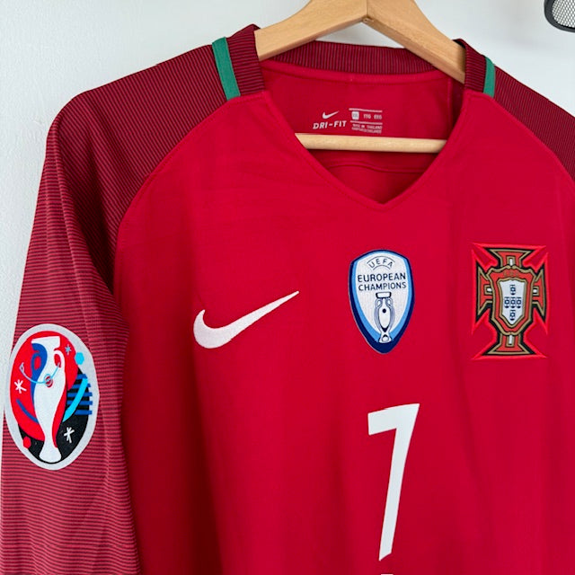 Camiseta Portugal 2016 Titular Manga Larga