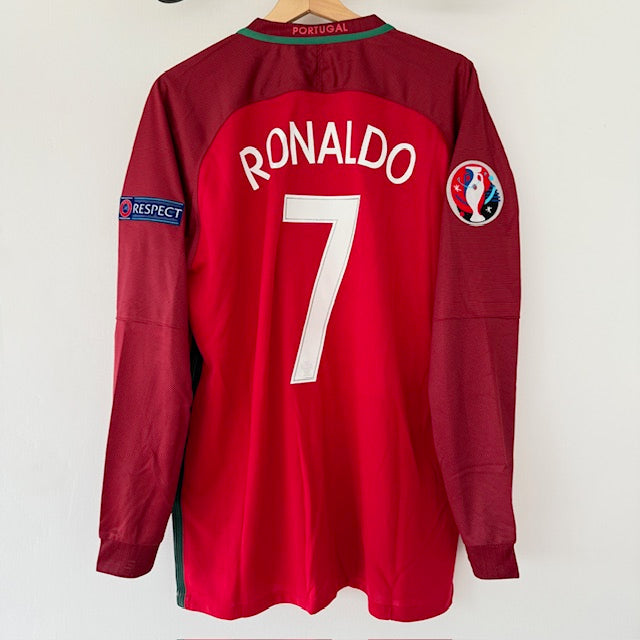 Camiseta Portugal 2016 Titular Manga Larga