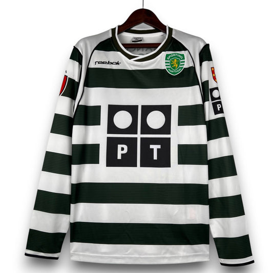 Camiseta Sporting de Lisboa 2001-2002 Titular - Manga Larga