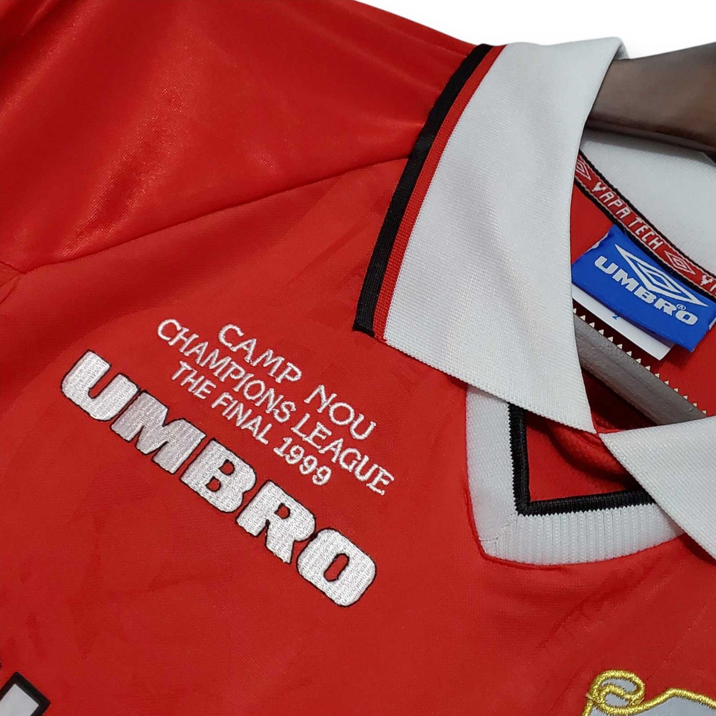 Camiseta Manchester United 1999-2000 Titular Final UCL Manga Larga
