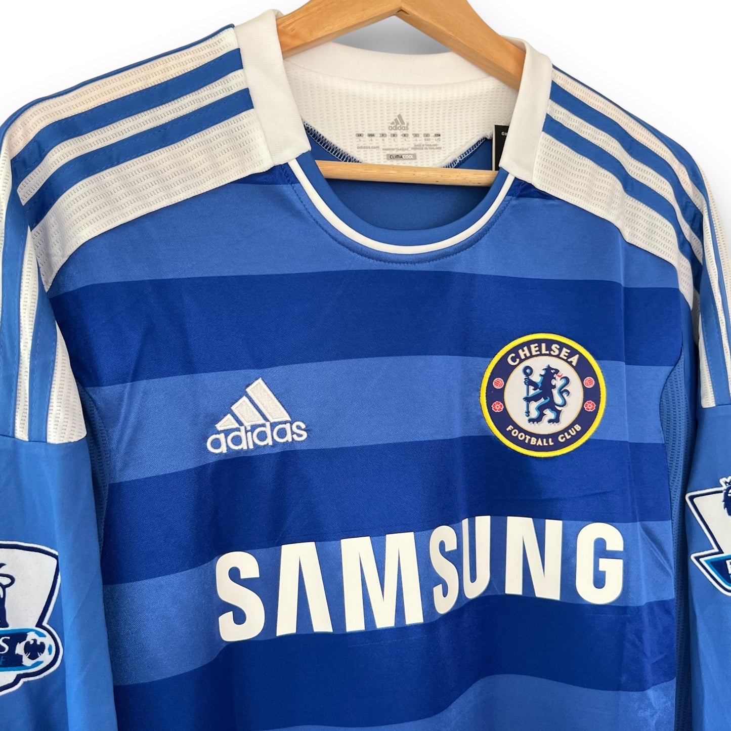 Camiseta Chelsea 2011-2012 Titular Manga Larga