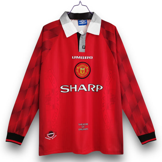 Camiseta Manchester United 1996-1997 Titular Manga Larga