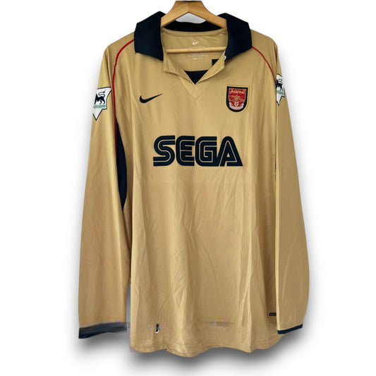 Camiseta Arsenal 2001-2002 Visitante Manga Larga
