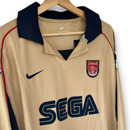 Camiseta Arsenal 2001-2002 Visitante Manga Larga