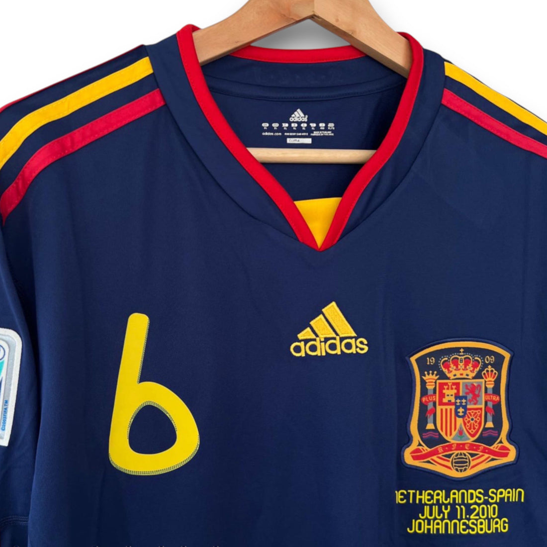 Spain 2010 Away Shirt - Long Sleeve Iniesta 6