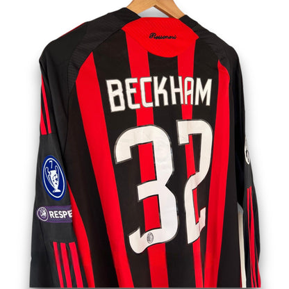 Camiseta AC Milan 2008-2009 Local Manga Larga