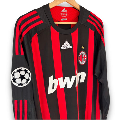 Camiseta AC Milan 2008-2009 Local Manga Larga