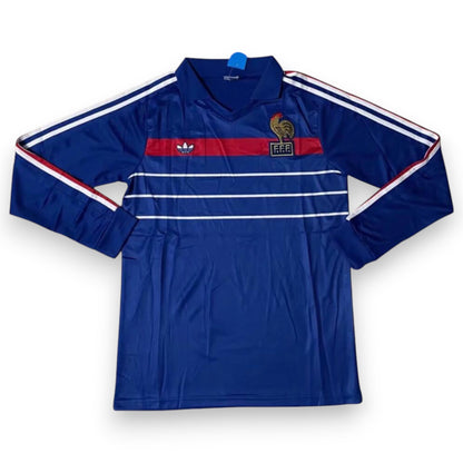 Frankreich Trikot 1984 Heim Langarm