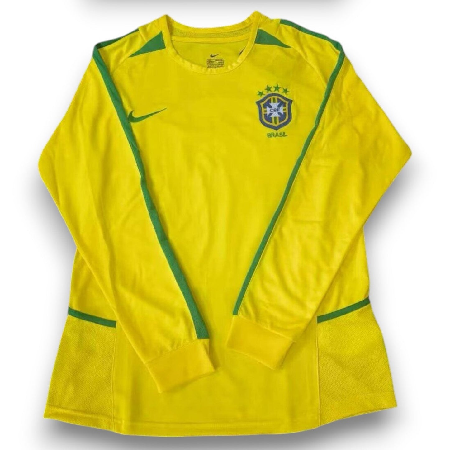 Camiseta Brasil 2002 Titular Manga Larga