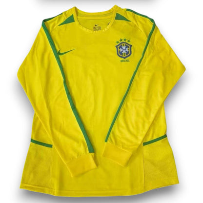 Camiseta Brasil 2002 Titular Manga Larga
