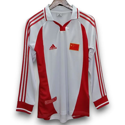 Camiseta China 2001 Visitante Manga Larga