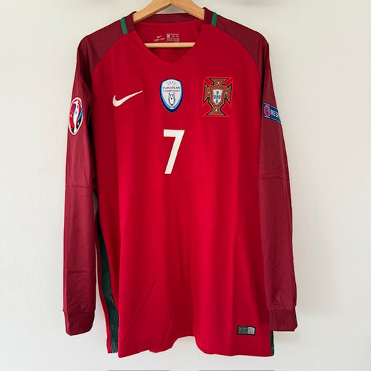Camiseta Portugal 2016 Titular Manga Larga