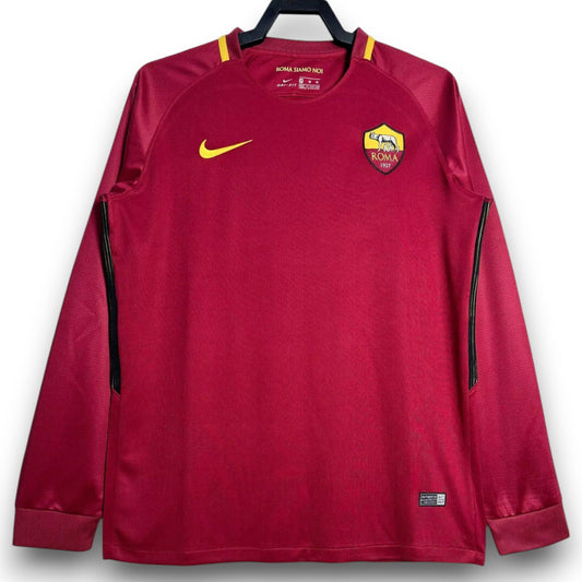 Camiseta AS Roma 2017-2018 Titular Manga Larga