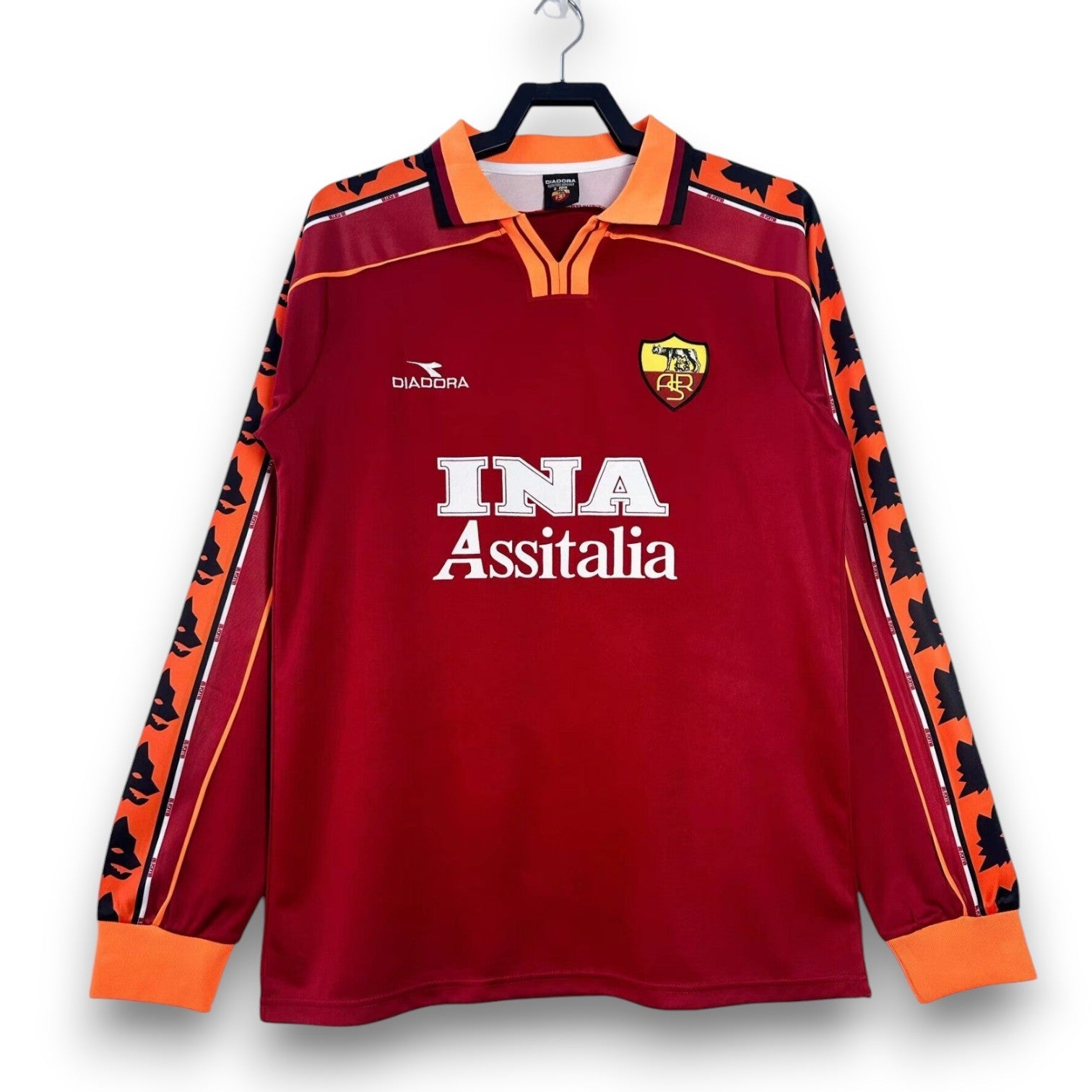 Camiseta AS Roma 1998-1999 Titel Manga Larga