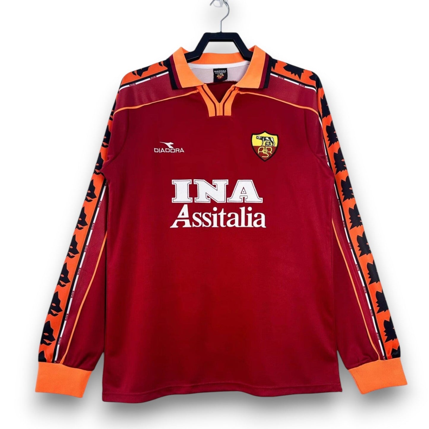 Camiseta AS Roma 1998-1999 Titular Manga Larga