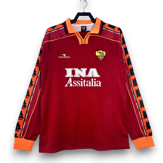 Camiseta AS Roma 1998-1999 Titular Manga Larga