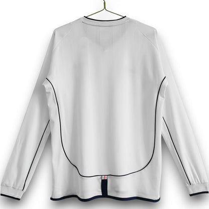 Camiseta Inglaterra 2002 Titular Manga Larga