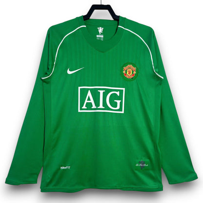 Camiseta Manchester United 2007 2008 Portero Visitante Manga Larga