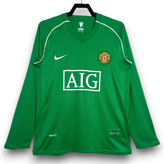 Camiseta Manchester United 2007 2008 Portero Visitante Manga Larga