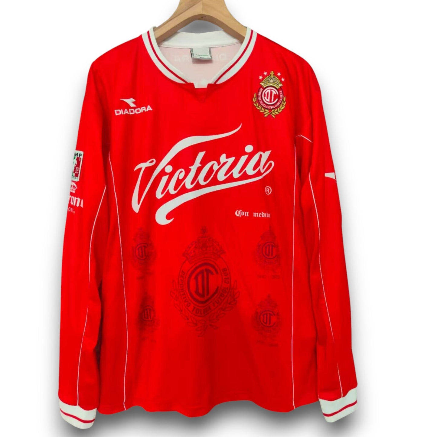 Camiseta Deportivo Toluca 1998-1999 Titular Manga Larga